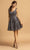Aspeed Design - S2123 Scoop Back Lace A-Line Dress Homecoming Dresses XXS / Charcoal