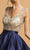 Aspeed Design - S2124 Cap Sleeve Bejeweled Satin Dress Homecoming Dresses