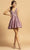 Aspeed Design - S2139 Ornate Sleeveless Satin Short Dress Homecoming Dresses XXS / Mauve
