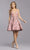 Aspeed Design - S2277 Plunging V-Neck A-Line Cocktail Dress Homecoming Dresses XXS / Pink
