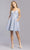 Aspeed Design - S2318 Plunging Sweetheart Embroidered A-Line Dress Homecoming Dresses XXS / Pewter