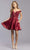 Aspeed Design - S2324 Lace Sweetheart Short Dress Cocktail Dresses XXS / Burgundy