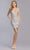 Aspeed Design - S2328 Glittered Two Piece Sheath Dress Cocktail Dresses XXS / Light Blue