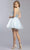 Aspeed Design - S2335 Appliqued Strappy Back Short Dress Homecoming Dresses