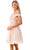 Aspeed Design S2713 - Cold Shoulder Floral Short Dress Cocktail Dresses