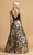 Aspeed Design - Sequin Embroidered Gown L2245 - 1 pc Charcoal Gold In Size M Available CCSALE M / Charcoal Gold