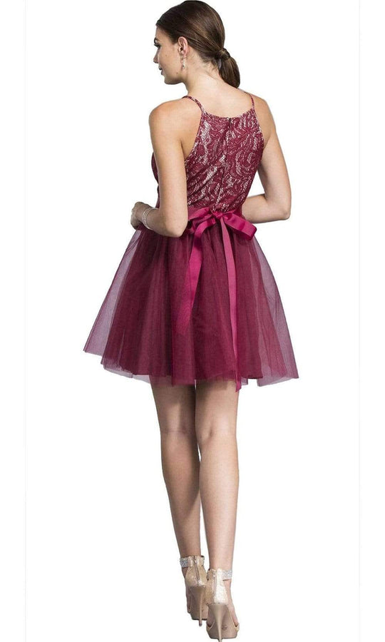 Aspeed Design - Short Halter Lace Bodice Dress D136