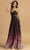 Aspeed Design - V-Neck Ombre A-Line Evening Dress L2224 - 1 pc Mauve In Size M Available CCSALE M / Mauve