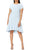 Avec Les Filles 1P01W54 - Short Sleeve High Low Flounce Dress Special Occasion Dress 4 / Pale Blue