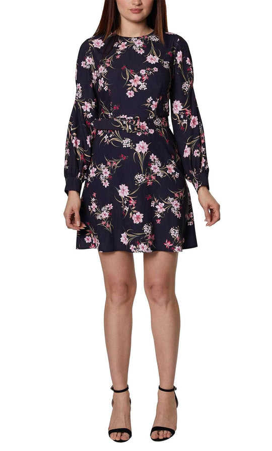 BCBG Generation GU07D37 - Long Sleeve A-Line Cocktail Dress Cocktail Dresses 0 / Lily