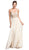 Beaded Halter V-neck Prom A-line Dress Dress XXS / Champagne