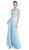 Beaded Ruched A-Line Evening Dress Dress XXS / Aqua