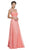 Beaded Ruched A-Line Evening Dress Dress XXS / Coral