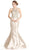 Bedazzled Halter Mermaid Evening Dress Evening Dresses XXS / Champagne