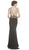 Bedazzled Illusion Halter Fitted Evening Dress Evening Dressses