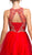 Bedazzled Illusion Halter Homecoming Dress Dress