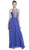 Bedazzled Illusion Halter Neck Prom Dress Prom Dresses XXS / Royal