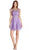 Bejeweled Ruched A-line Homecoming Dress Dress XXS / Lilac