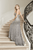 BG Haute - Sequined Strapless Gown with Slit CCSALE 6 / Platinum