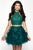 Blush - 11620 Embellished Two Piece Ruffled A-line Dress Special Occasion Dress 0 / Evergreen