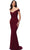 Blush by Alexia Designs - 20307 Off- Shoulder Glitter Gown In Red