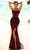 Blush by Alexia Designs 20539 - Velvet Scoop Neck Prom Gown Evening Dresses 0 / Sangria