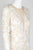 Cachet - Quarter Sleeve Sequined Lace Scallop-Hemmed Dress 59395 - 1 pc White Nude In Size 16 Available CCSALE 16 / White Nude