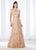 Cameron Blake - 118682 Quarter-Length Sleeve A-line Gown Special Occasion Dress 4 / Champagne