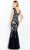 Cameron Blake 120608W - Floral Laced Formal Gown Evening Dresses