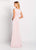 Cameron Blake by Mon Cheri - 119647  Beaded Bateau Neck Stretch Crepe Gown - 1 Pc. Petal in size 16 Available CCSALE