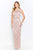 Cameron Blake by Mon Cheri - 120610 Stone Embellished Column Dress Evening Dresses 4 / Pink