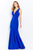 Cameron Blake by Mon Cheri - 120617 Sleeveless V Neck Trumpet Gown Formal Gowns 4 / Royal Blue
