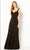 Cameron Blake by Mon Cheri - 220642 Sleeveless Beaded Seam A-Line Gown Evening Dresses 4 / Black
