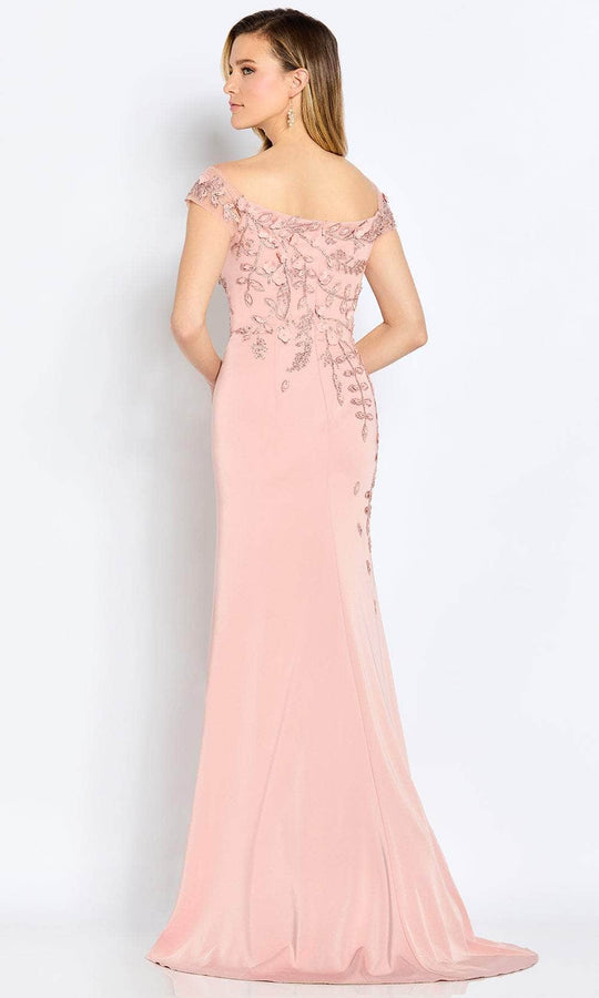 Cameron Blake CB102 - Off Shoulder Sheath Evening Gown