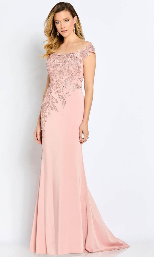 Cameron Blake CB102 - Off Shoulder Sheath Evening Gown