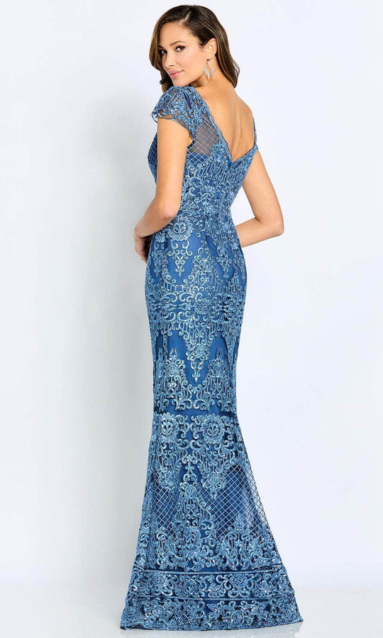 Cameron Blake CB105 - Bateau Sequin Lace Evening Gown