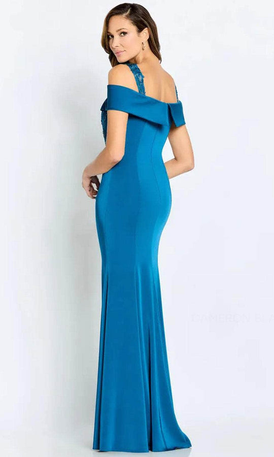 Cameron Blake CB115 - Cold Shoulder Fitted Formal Gown