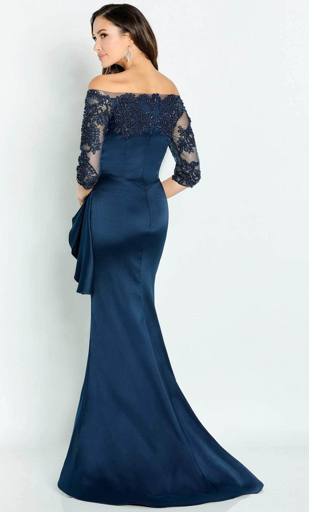 brown backless dress Long with V-neck straps Size:UK16 Beaded Corset Wedding Dress second chance knit