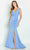 Cameron Blake CB143 - Beaded V-Neck Evening Gown Evening Dresses 4 / Powder Blue