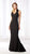 Cameron Blake - Seamed V-Neck Jersey Trumpet Evening Dress 218625 - 2 pcs Grape in Sizes 14 and 18 and 1 pc Black in Size 18 Available CCSALE 18 / Black