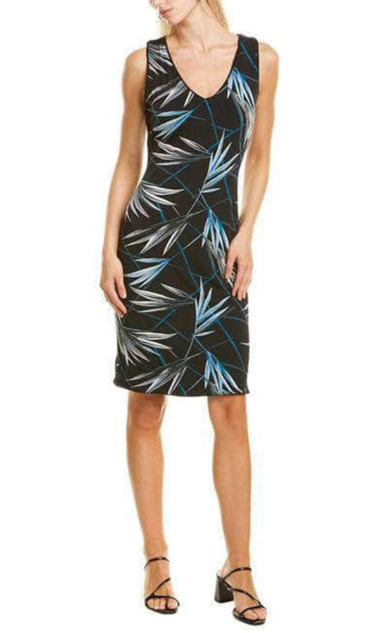 Catherine Malandrino MCD90203 - V-Neck Reversible Sleeveless Dress Holiday Dresses XS / Black Blue
