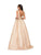 Cecilia Couture - 1409 Pearl Beaded Sleeveless V Neck Gown Formal Gowns