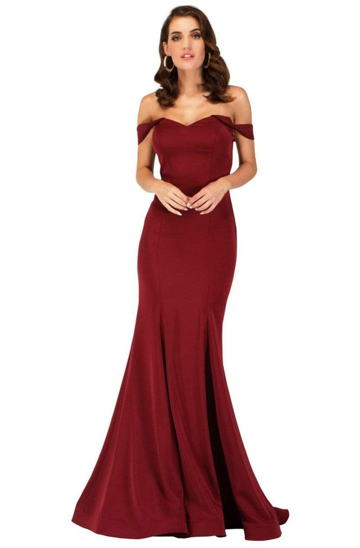 Cecilia Couture - 1429 Drape Off Shoulder Mermaid Gown – Couture Candy