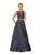 Cecilia Couture - 1456 Illusion Bateau Printed A-line Gown Pageant Dresses