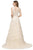 Cecilia Couture - 1477 Floral Applique Bateau A-line Gown Prom Dresses
