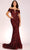 Cecilia Couture 1559 - Off-Shoulder Sequined Evening Gown Special Occasion Dress 0 / Plum