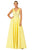 Cecilia Couture - 2120 Sleeveless V-Neck Long Dress Prom Dresses 0 / Yellow