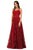 Cecilia Couture - 2121 Glittered Scoop Long Dress Special Occasion Dress 0 / Hot Red