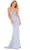 Cecilia Couture 2183 - Sleeveless Embroidered Evening Gown Prom Dresses 0 / Periwinkle