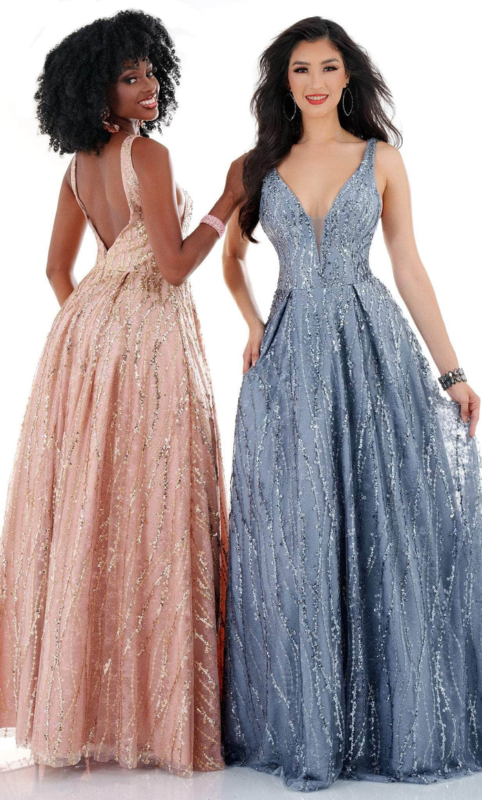 Cecilia Couture 2511 - Glittering Sleeveless Prom Dress Special Occasion Dress 0 / Rose Gold